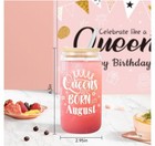 August Birthday Gift Basket For Women  Christmas Birthday Glass Cup Tumbler
