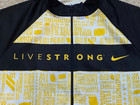 Nike Livestrong Black Yellow S s Full Zip Cycling Jersey Size Medium M Euc Lance