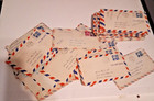 Lot Over 50 Letters   5 Postcards Vintage 1960 Military Husband Wife Ephemera