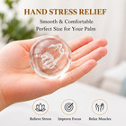 2pcs Portable Dragon Phoenix Crystals Baoding Balls For Hand Therapy   Transpare