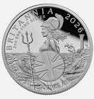 2026 Great Britain   5 Britannia 2 Oz Silver  Ngc Pf70 Fdoi - Mintage 750         