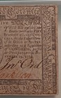 Nov  29  1775 Continental Currency  5 Colonial Paper Money