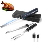 Haushof Cordless Electric Knife Set For Meat Slicing Rechargeable Meat Cutter