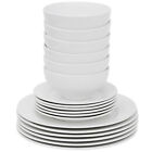 18-piece Kitchen Dinnerware Set Service For 6 Include Bowls And Dishes White