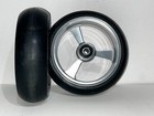 Pair Of 5  X 1 5  Aluminum Soft Roll Casters Fits A 5 16  Axle