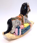Made In England Rocking Horse With Presents Pie Bird Vent Blp Babbacombe Pottery
