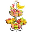  4 Tiered Fruit Bowl Basket And Holder Stand For Kitchen 4 Tier With Hanger