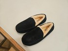 Ugg Men s Ascot Moccasin Slippers Black Suede Size 8 New With Box