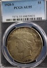 1934-s Peace Dollar Pcgs Xf45 - Lightly Toned