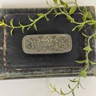 Vintage Ornate Snuff Box With Hinged Lid- Metal Pill Box