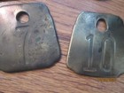 Vtg Solid Brass Cow Dairy Tag Number Hasco Newport Ky Double Sided Cattle   Each