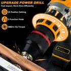 Fit For Dewalt Dcb204 20v Li-ion 1 2  Cordless Electric Drill Bare Brushless New