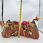 Vtg Ken Arensbak Folk 5 Arts Studio Troll Doll Handmade Lot Of 4 Unique Trolls
