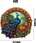 Peacock Wooden Jigsaw Puzzle For Adults     Large  Unique Pieces  Fun Gift For Hol