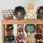 Mexican Kitchen Trasterito Trastero Wall Shelf 3 Tier Wooden W  Miniature Clay
