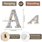 5 7 Inch Marquee Letters Wall Decor  Diamond Monogram Wooden Alphabet Signs     