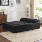 Queen Size Foldable Sofa Bed  Chenille Futon Sofa Couch  High-density Foam Conve