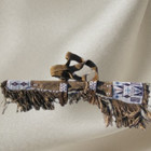 Native American Indian Beaded Rifle Cover Scabbard Sioux Style Suede Leather