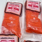 Columbia-minerva Latch Hook Rug Yarn Bright Orange 3214 6 Packs Vintage Pre-cut