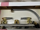 Vtg Eijer Two Handle Gold Chrome Widespread 8    Washerless Faucet W sprayer Nos