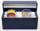 Colombia Souvenir Boxed Shot Glass Set  set Of 2 
