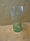 Mcdonalds Coca Cola 2009 Embossed Promo Glasses Light Green 6 t  16oz