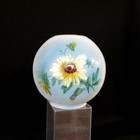 Hand Painted Antique Gone With The Wind Globe Frosted Glass Shade Floral 4  