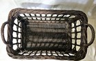 Vintage European Style Open-weave Rolling Wicker Basket