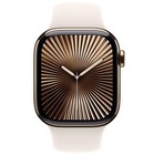 Apple Watch Series 10 42mm  cellular gold Titanium M l Starlight Sport Band-good