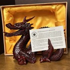 Chinese Carved Dragon Deep Red Resin Statue Safeguard   Vigilance Smithsonian