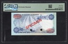 Bermuda One Dollar 2-1-1982 P28bs  specimen N 002  Uncirculated Grade 64