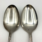 2 Vintage Wm Rogers Spoon Flatware Reinforced Plate Is Floral Pattern 7 3 8   
