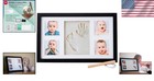 Large Baby Footprint Keepsake Kit   Non-toxic Handprint Frame In Elegant Black