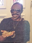 Stevie Wonder In Square Circle Cardboard Cutout Store Display Vtg 1985 Standee