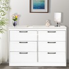 New 6 Drawer Dresser Chest Of Drawers Modern Wood Storage Organizer For Bedroom