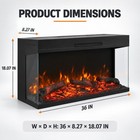 36  Electric Fireplace Insert With Remote Control 4 Flame Colors 4700 Btu Heate