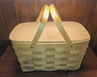 Rare Vintage Americana Exxon Family Picnic Basket Dated Sept 14 1991