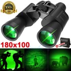 180x100 Hd Military Zoom Powerful Binoculars Day low Night Optics Hunting   Case