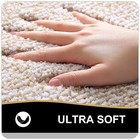  Bathroom Rugs 47x20  Extra Soft And Absorbent 47  X 20  Beige And White