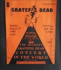 Authenic-original Grateful Dead-8 X 11 Handbill-aug 17 1986-highest Dead Show   