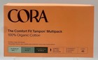 2 Pack Cora Comfort Fit Tampons Multipack 45 Count 100  Organic Cotton Sealed