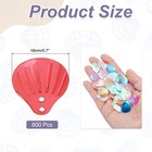 50 Gram Loose Sequins 18mm Seashell Sequins Fantasy Transparent multicolored