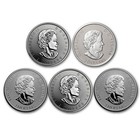 3 4 Oz Silver Coin - Random Design - Lot Of 5