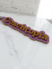 Coach Stackable Leather Coachtopia Key Fob Long Charm Orchid Violet Color