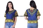 10 African Hippie Vintage Dashiki Shirt Women Crop Top Haute Tribal Blouse