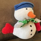 Rare Vintage Eden Plush Snowman Chime Rattle 