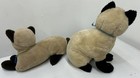 Pair Of Vintage 1986 Dakin Plush Siamese Cats Stuffed Animal Blue Eyes 16 