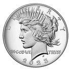 2023-s Proof  1 Peace Silver Dollar Box  Ogp   Coa