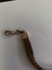 Antique Braided Hair  Watch Chain With Fob
