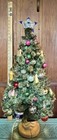 1940s Glolite Tabletop Christmas Tree With Vintage Ornaments